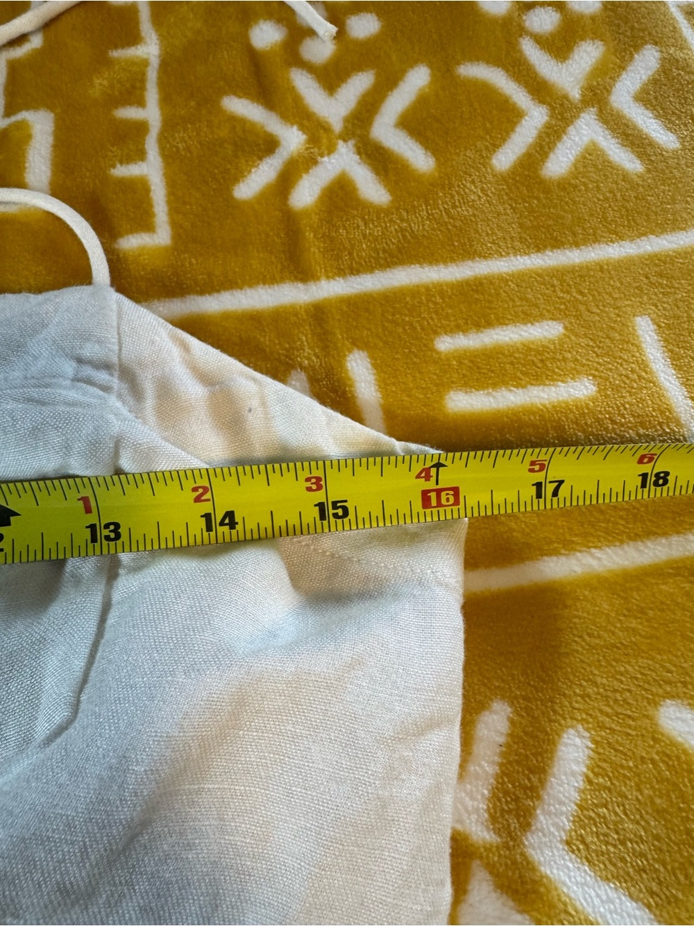 Anthropologie Maeve Linen Blend Colorblocked Contrast Midi Dress. Tie at neck. M - Picture 11 of 15